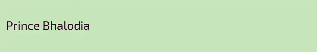 Prince Bhalodia